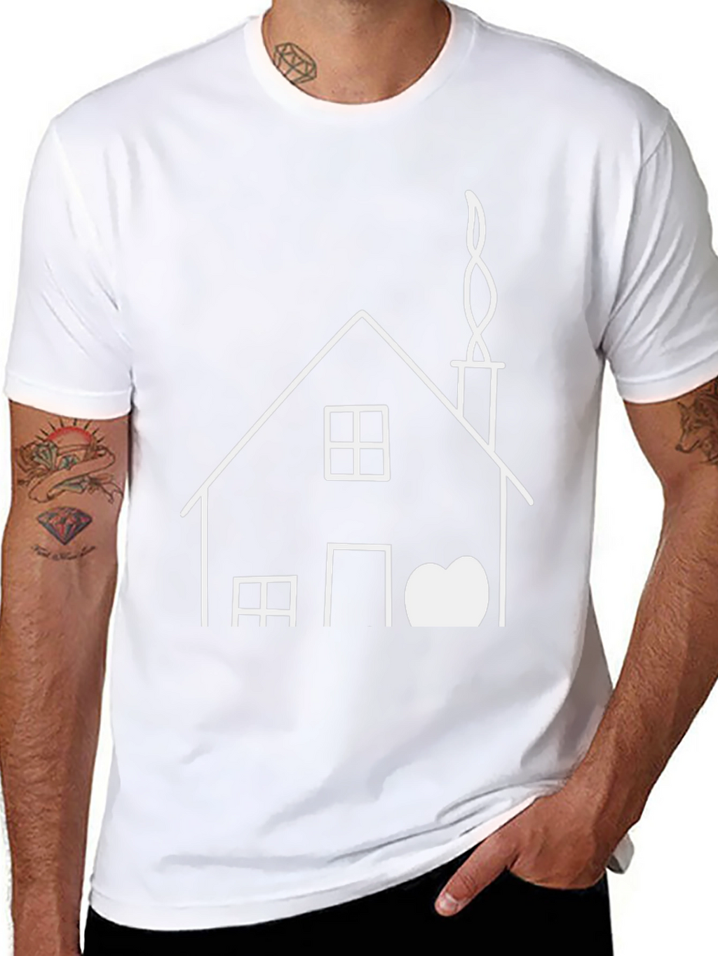 House Graphic Black T-Shirt