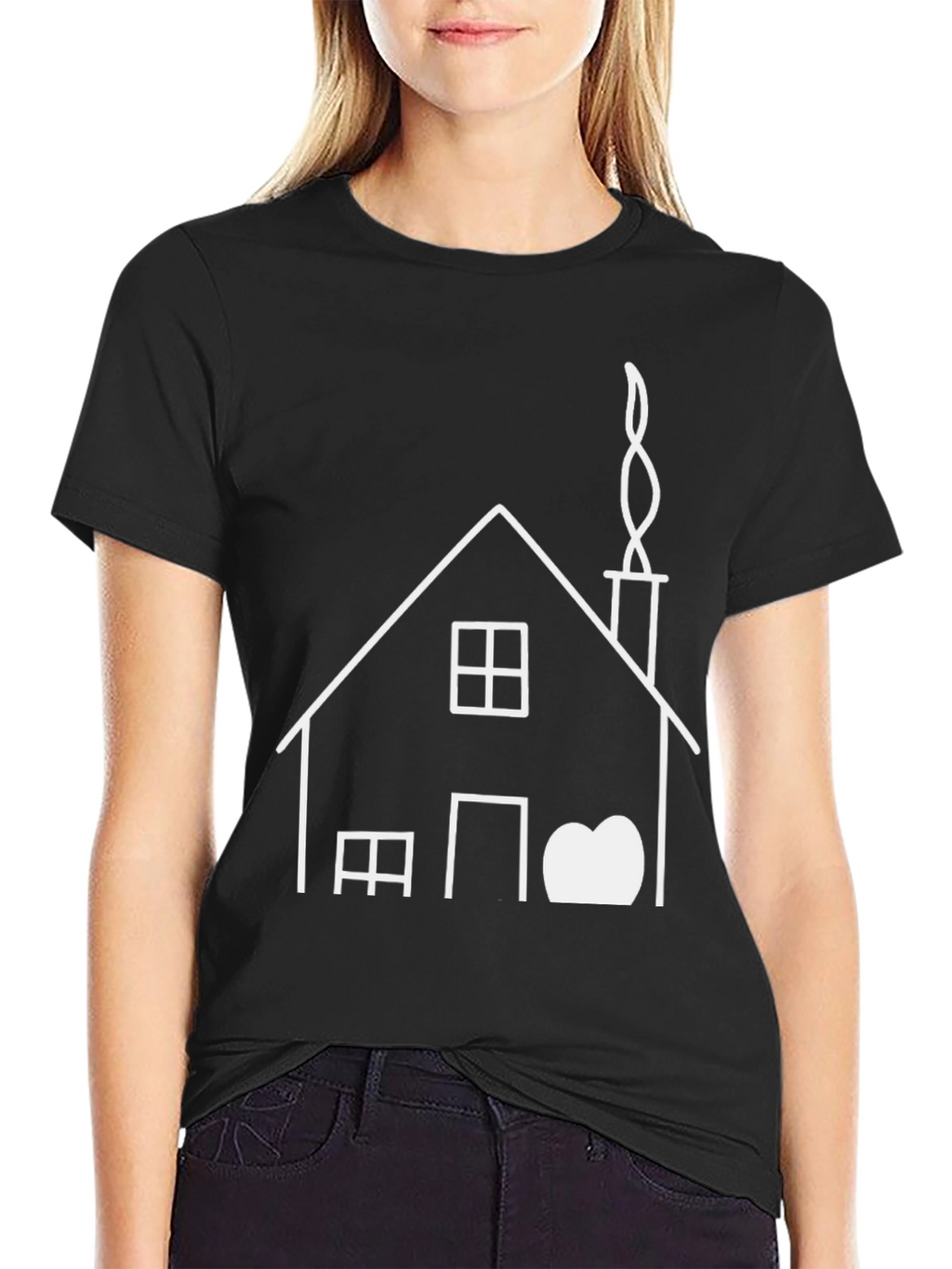 House Graphic Black T-Shirt