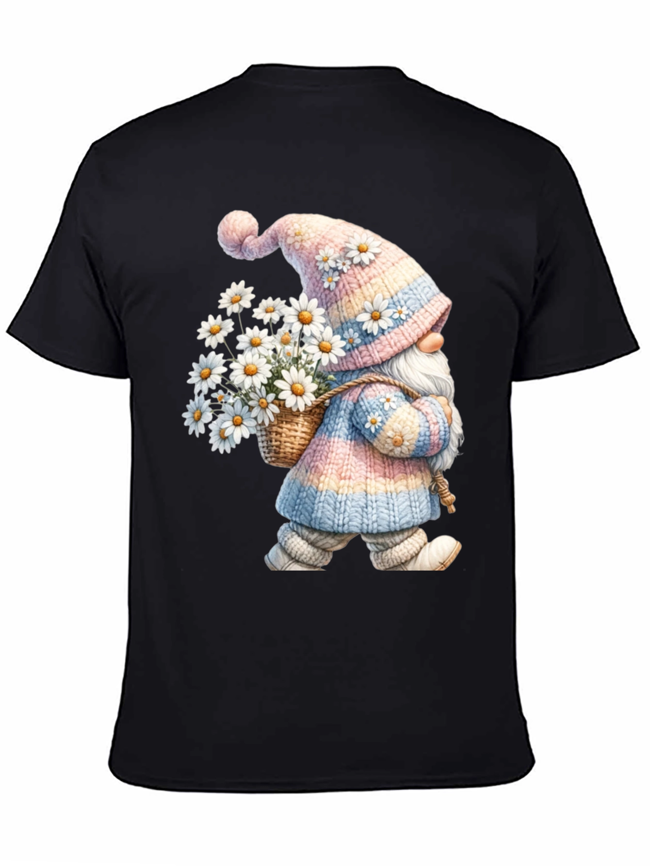 Gnome with Daisies Graphic T-Shirt