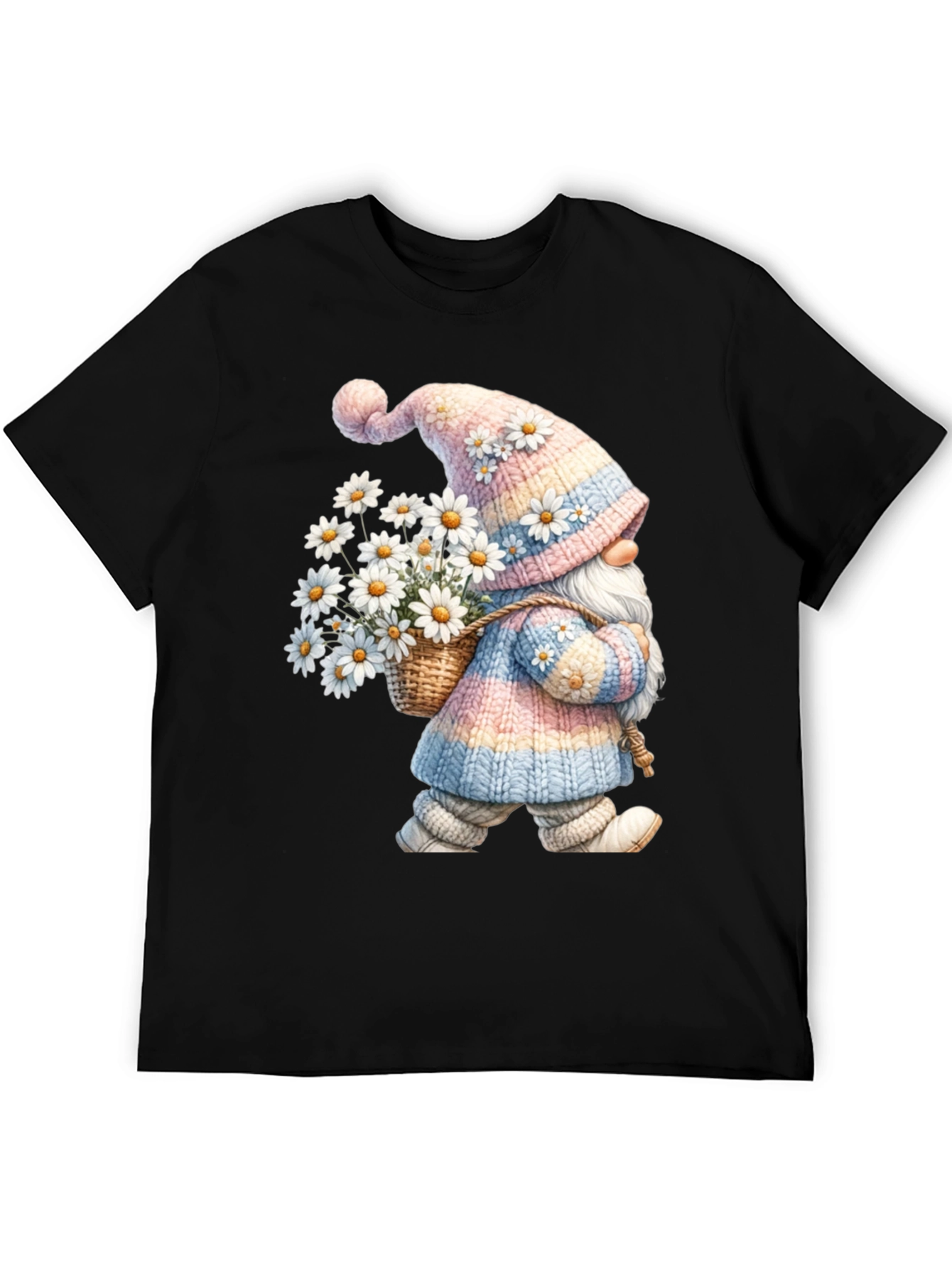Gnome with Daisies Graphic T-Shirt