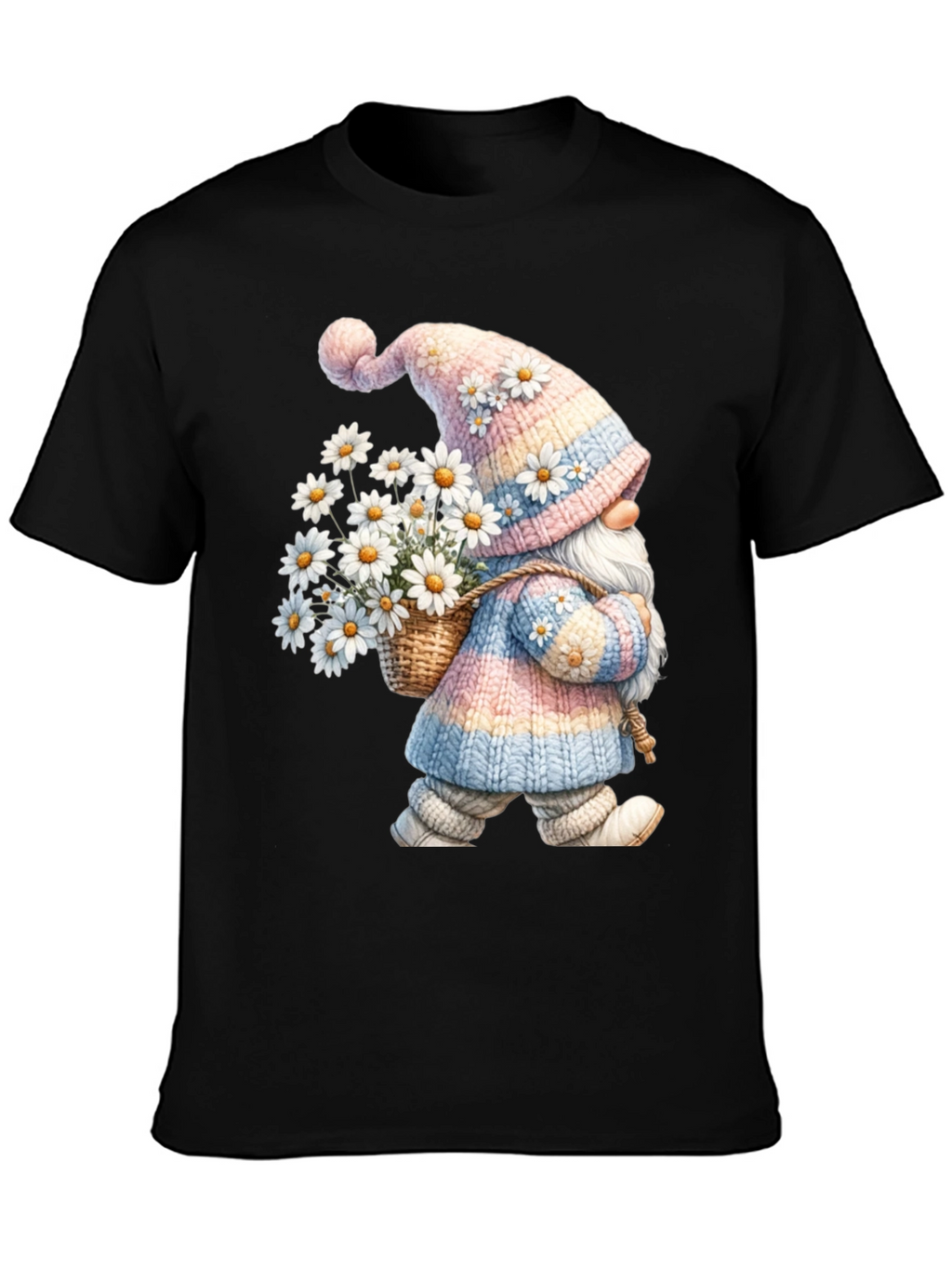 Gnome with Daisies Graphic T-Shirt
