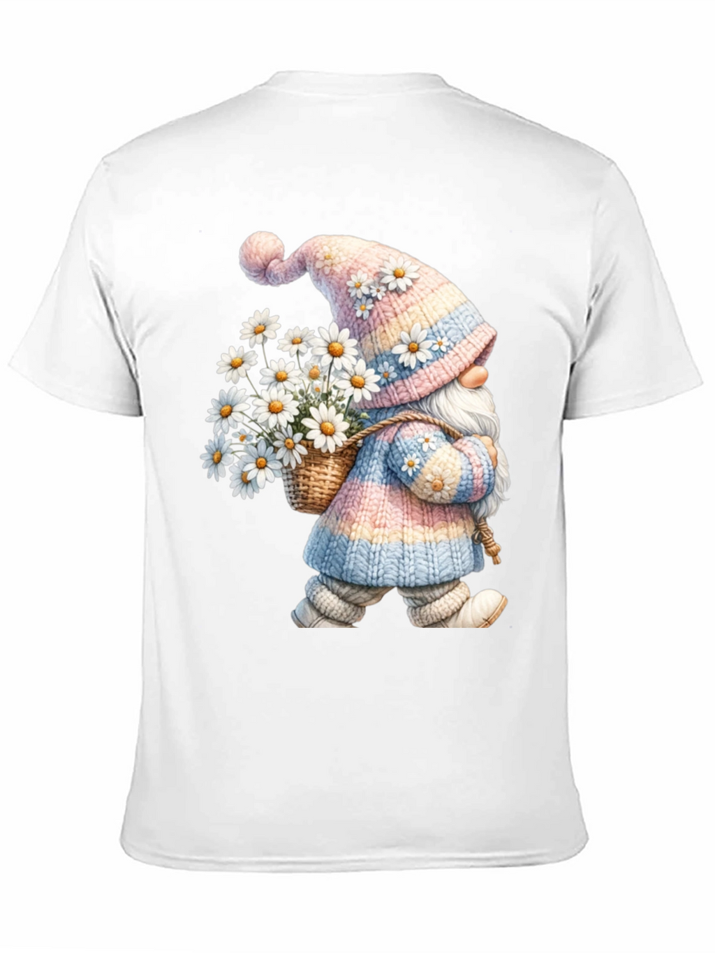 Gnome with Daisies Graphic T-Shirt