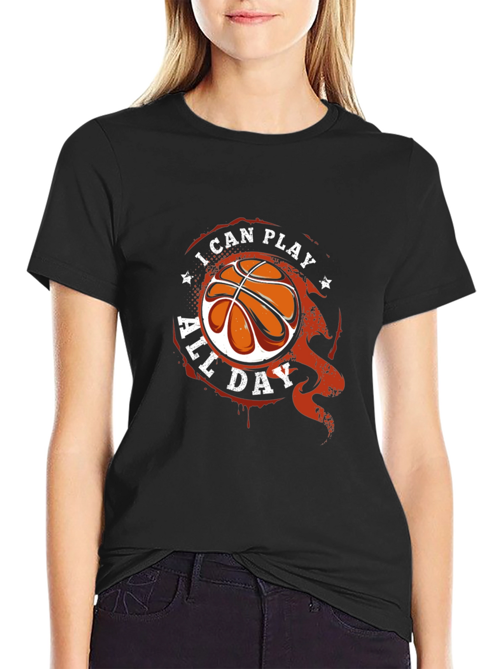 I Can Play All Day Basketball Graphic T-Shirt