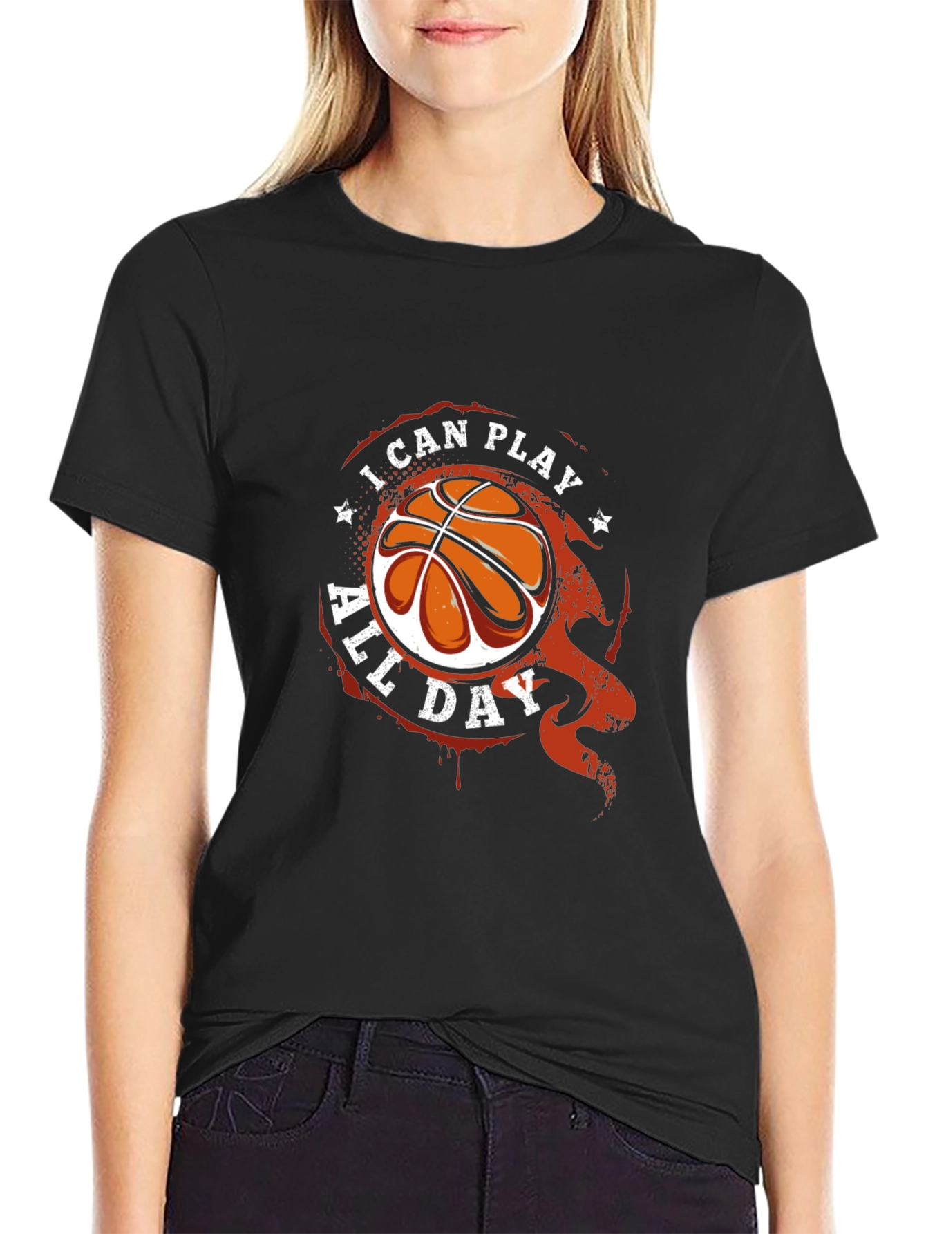 I Can Play All Day Basketball Graphic T-Shirt