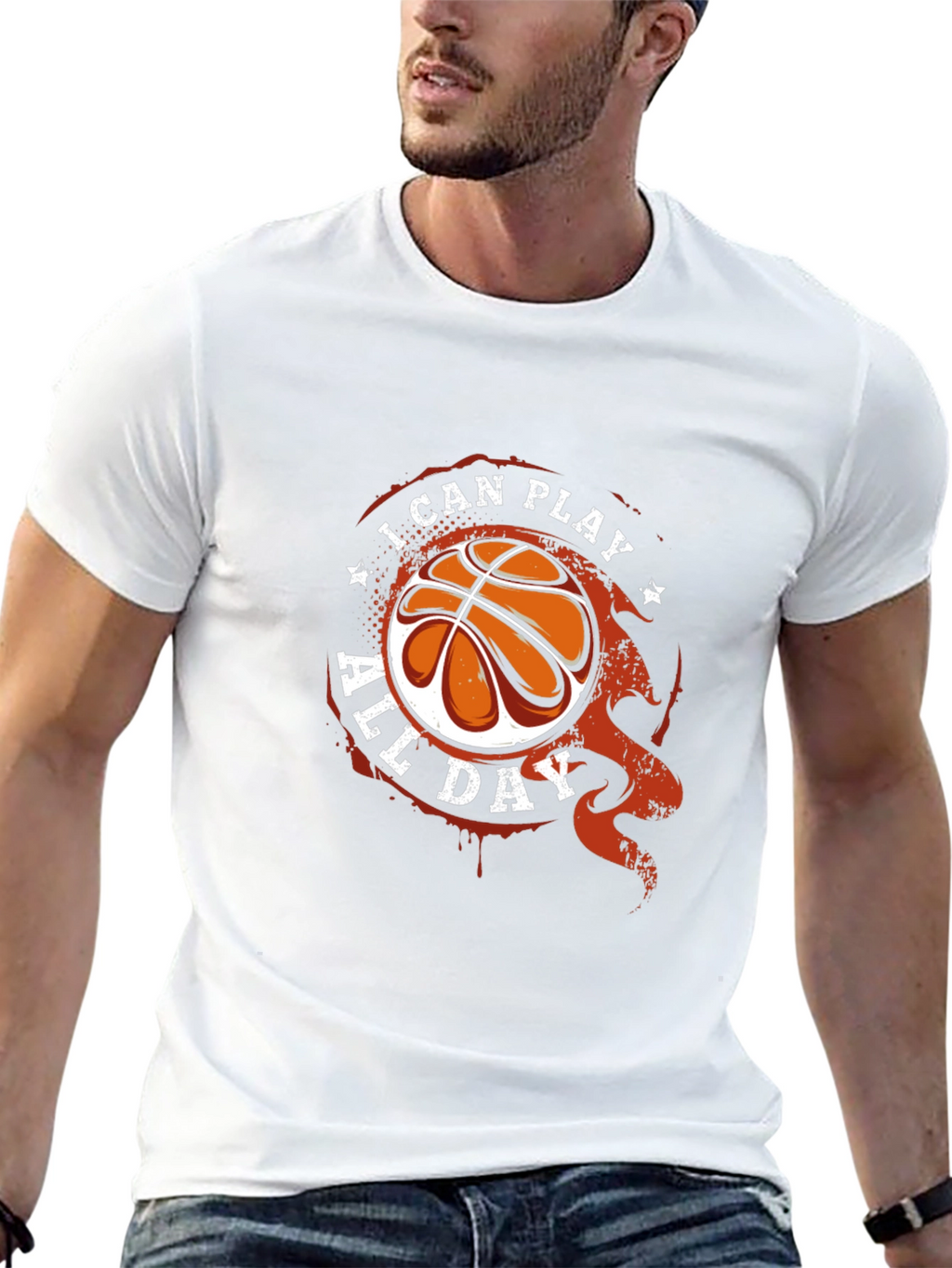I Can Play All Day Basketball Graphic T-Shirt