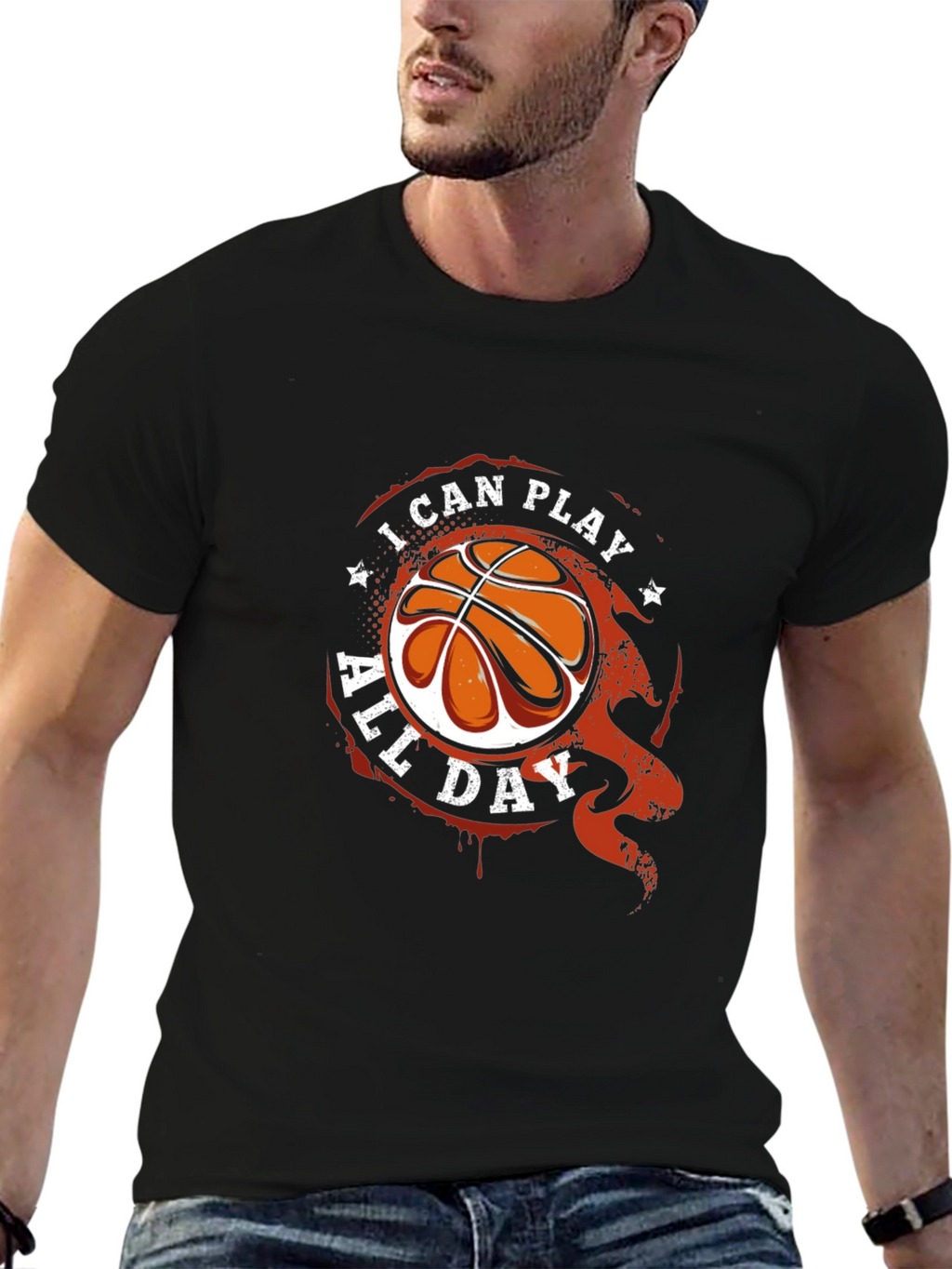 I Can Play All Day Basketball Graphic T-Shirt