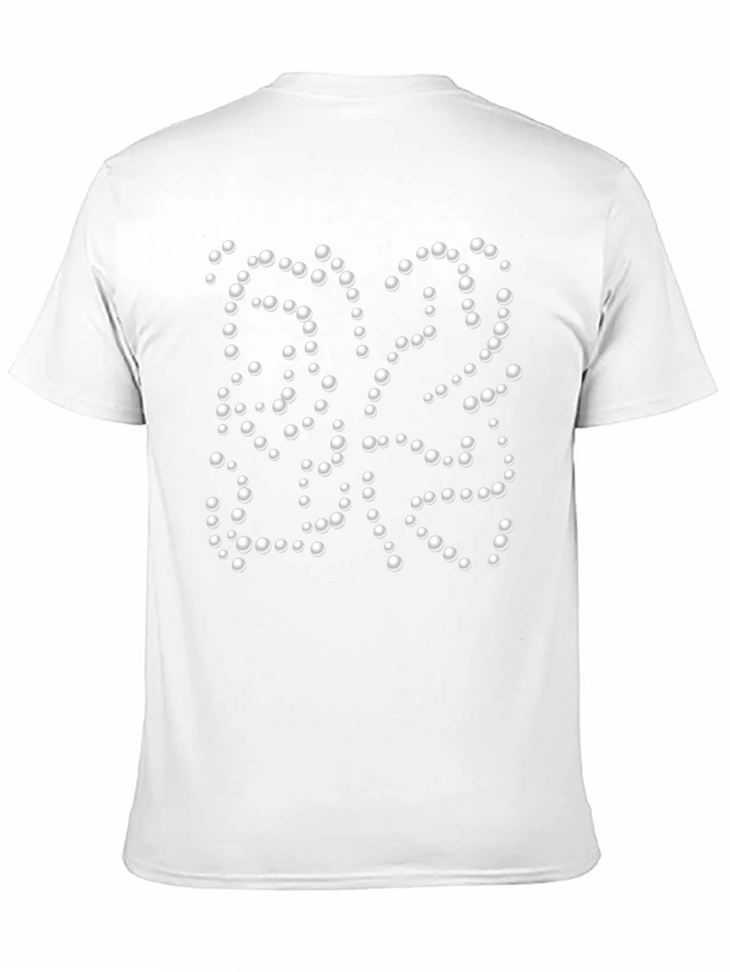 Modern Pearl Dot Pattern Black T-Shirt