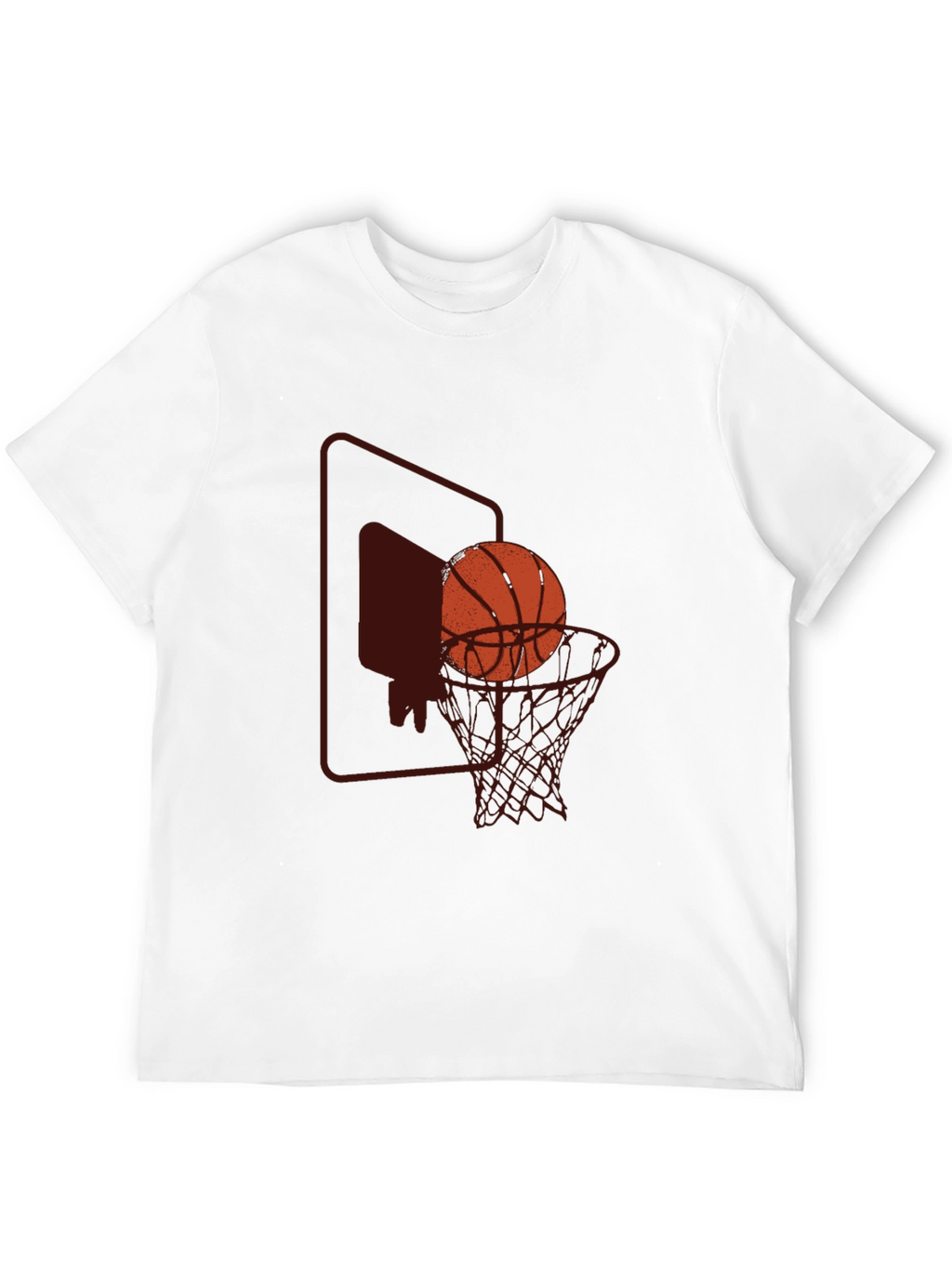 Basketball Graphic Tee - Black Cotton Blend