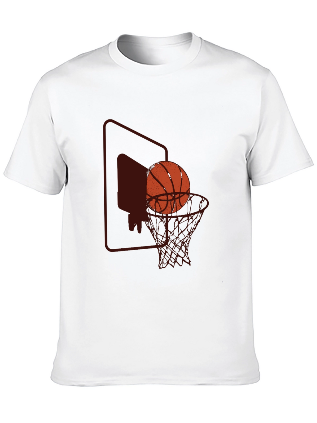 Basketball Graphic Tee - Black Cotton Blend