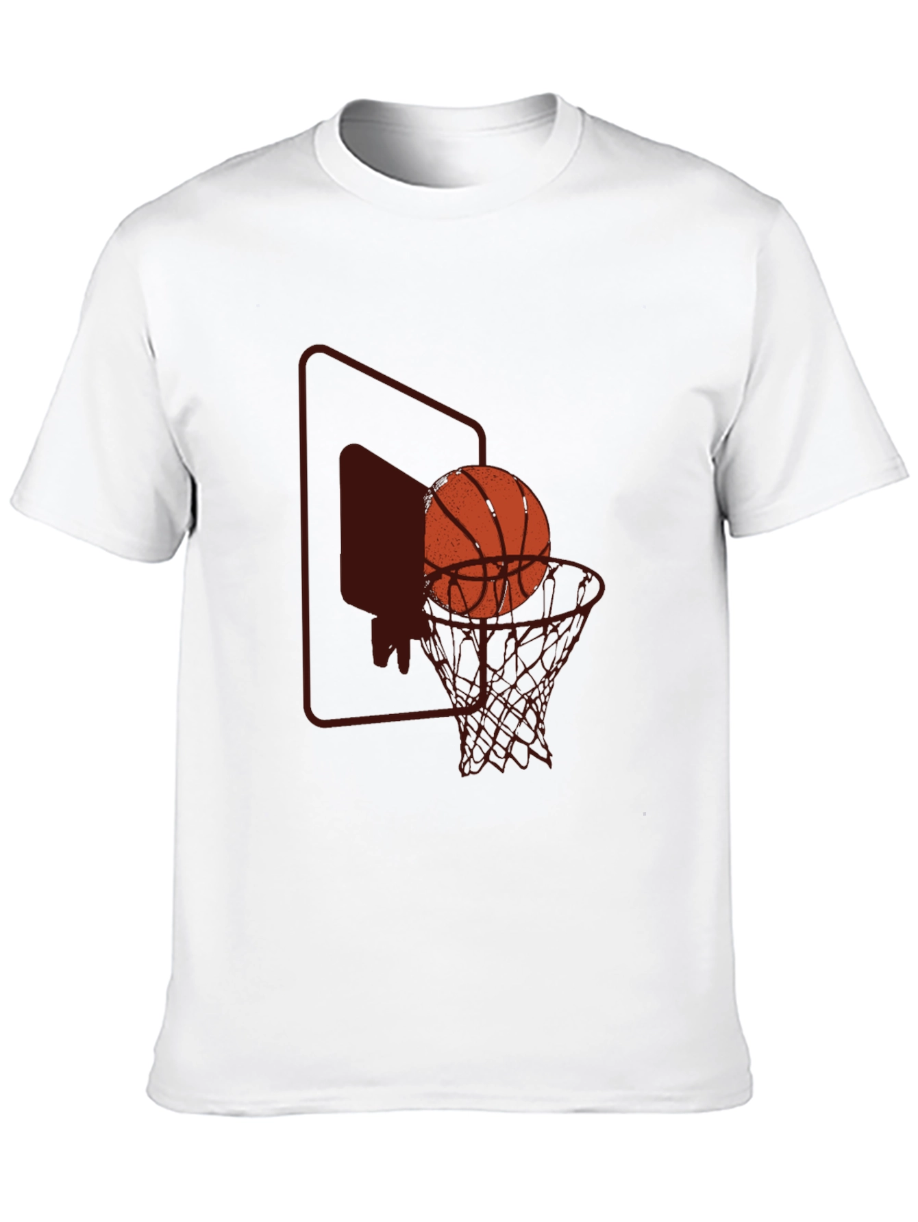 Basketball Graphic Tee - Black Cotton Blend