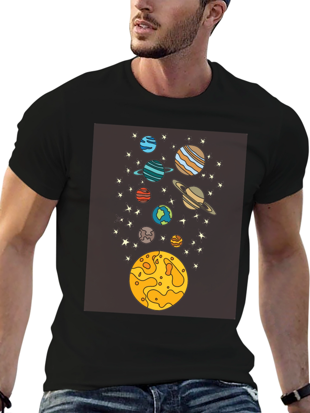Space Planets Graphic T-Shirt