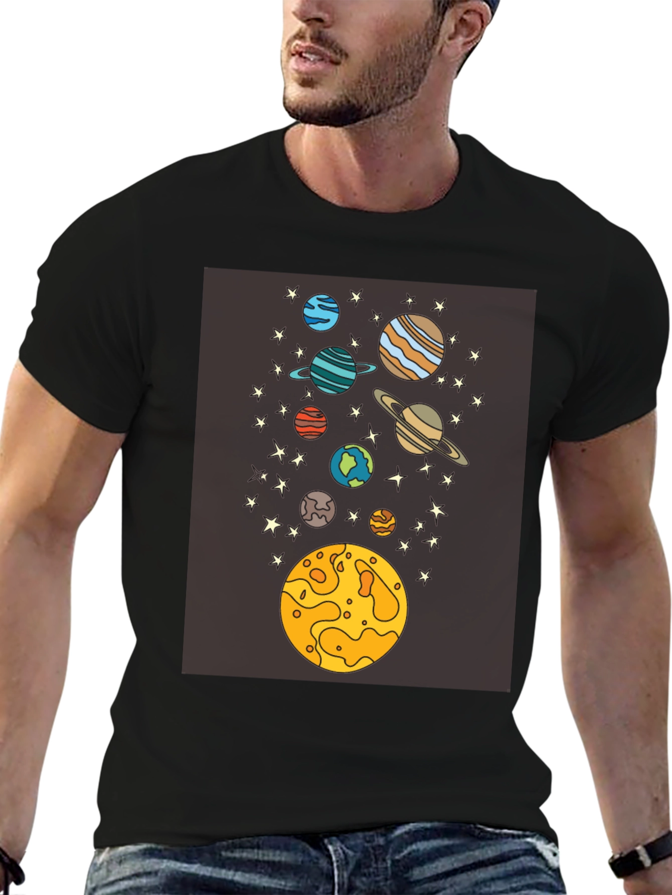 Space Planets Graphic T-Shirt