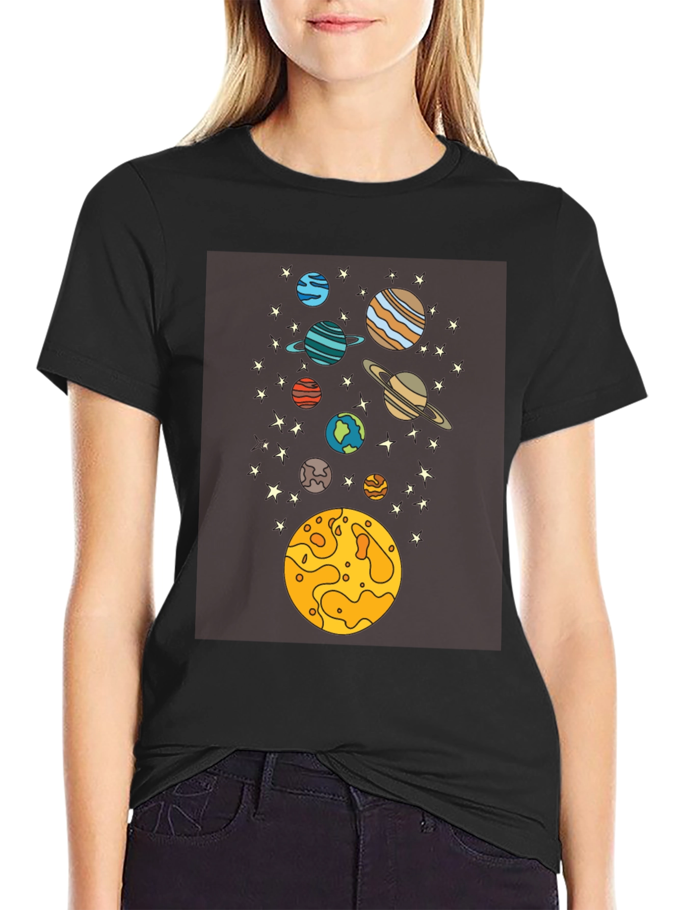 Space Planets Graphic T-Shirt