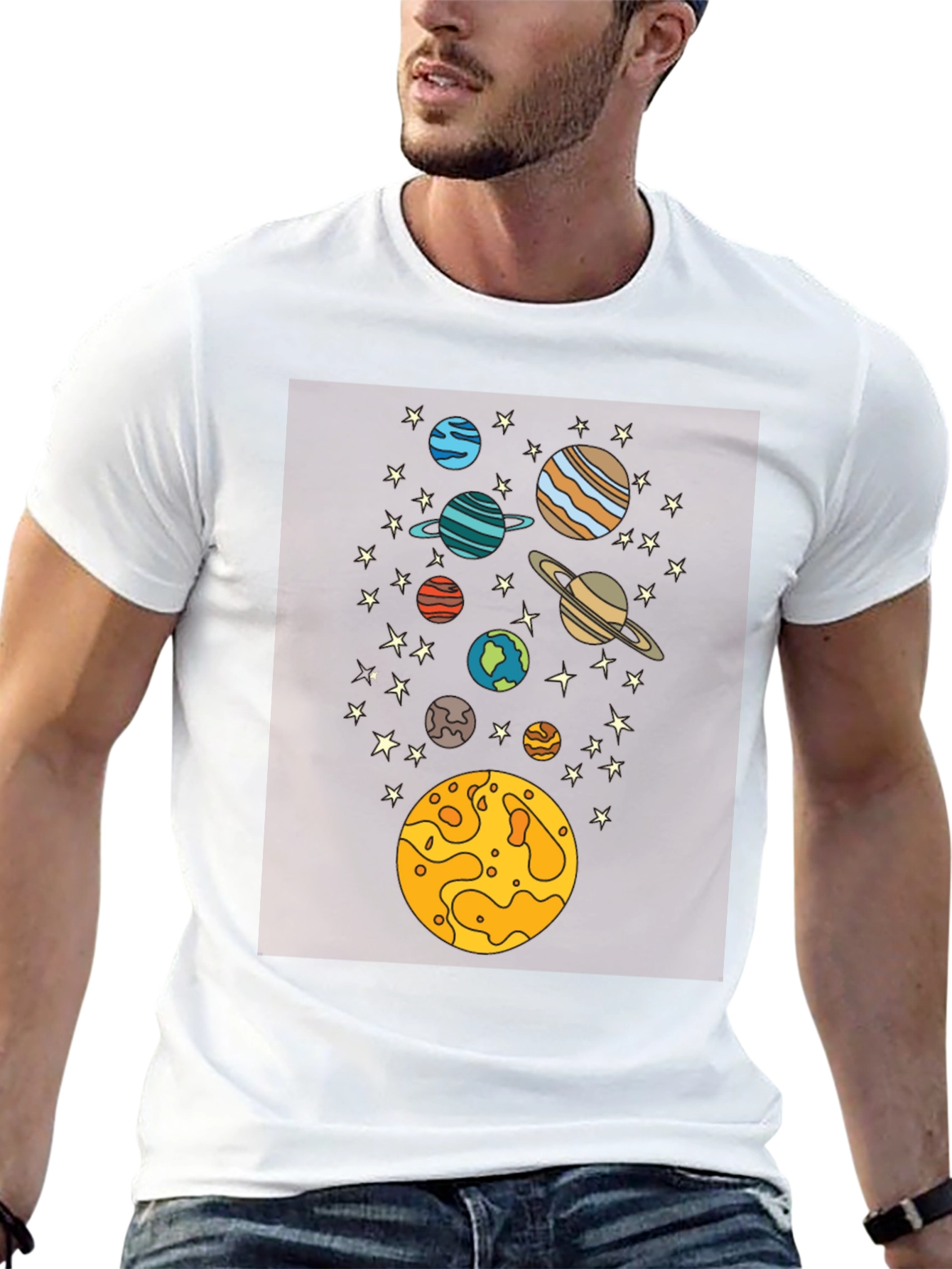 Space Planets Graphic T-Shirt