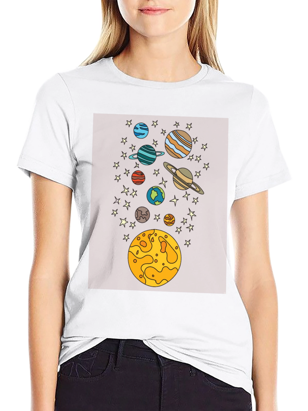 Space Planets Graphic T-Shirt