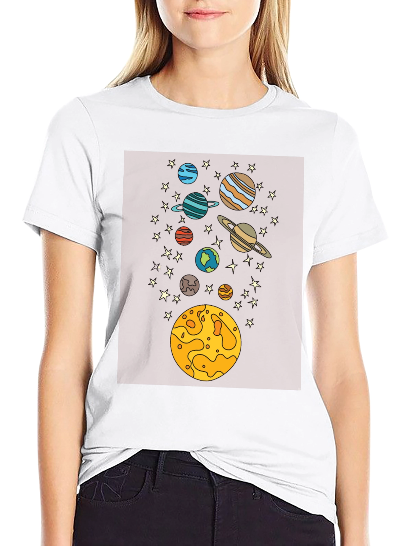 Space Planets Graphic T-Shirt