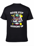 Never Stop Looking Up Astronaut Graphic Tee