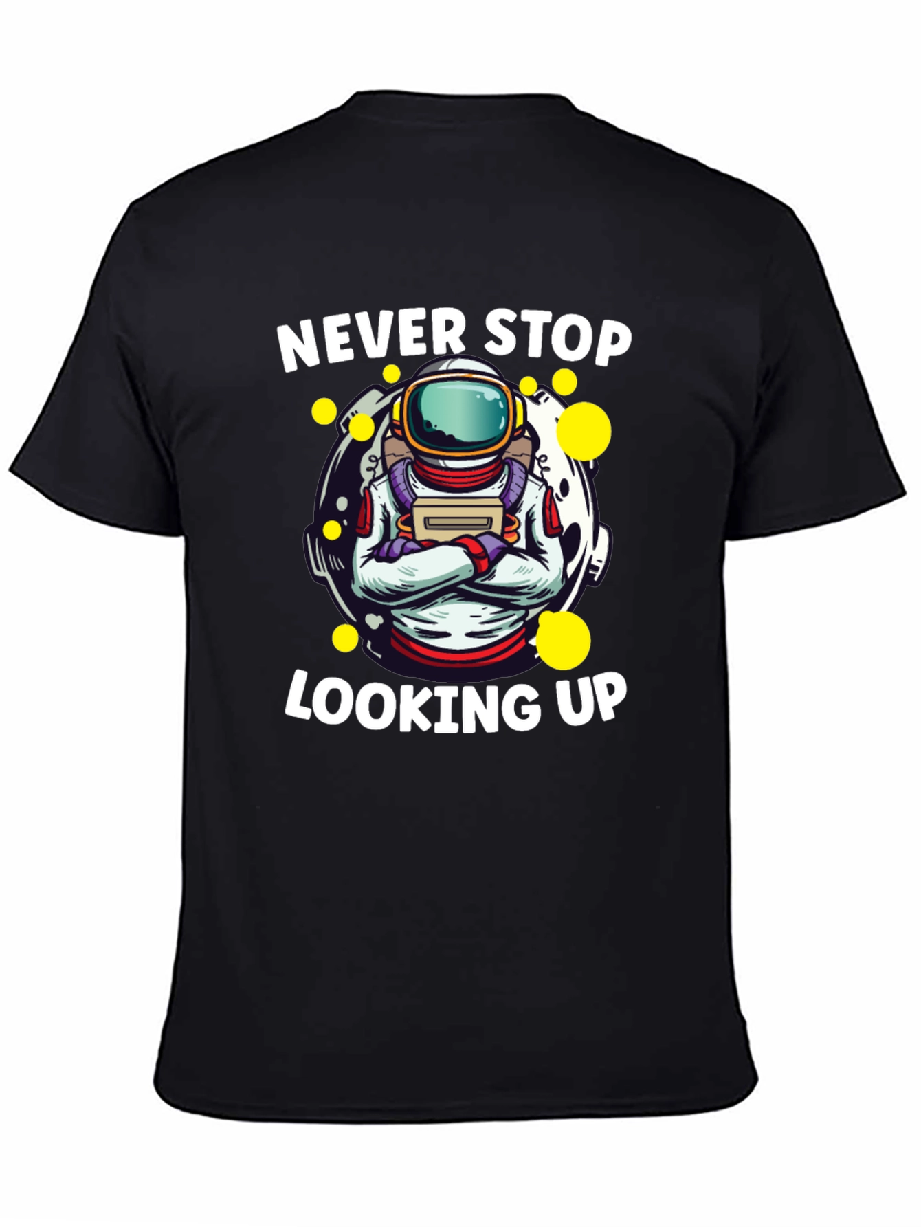 Never Stop Looking Up Astronaut Graphic Tee