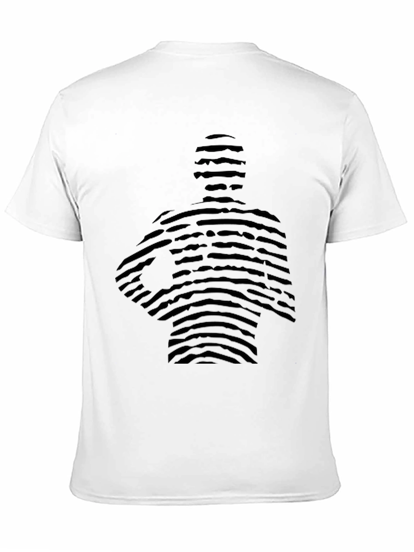 Striped Figure Black Graphic Tee