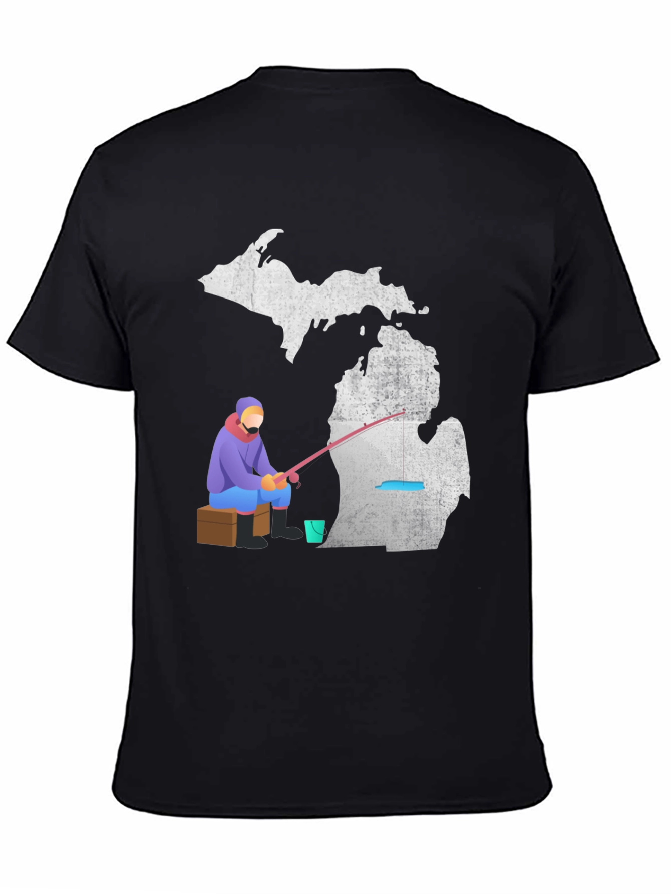 Michigan Fishing Graphic T-Shirt