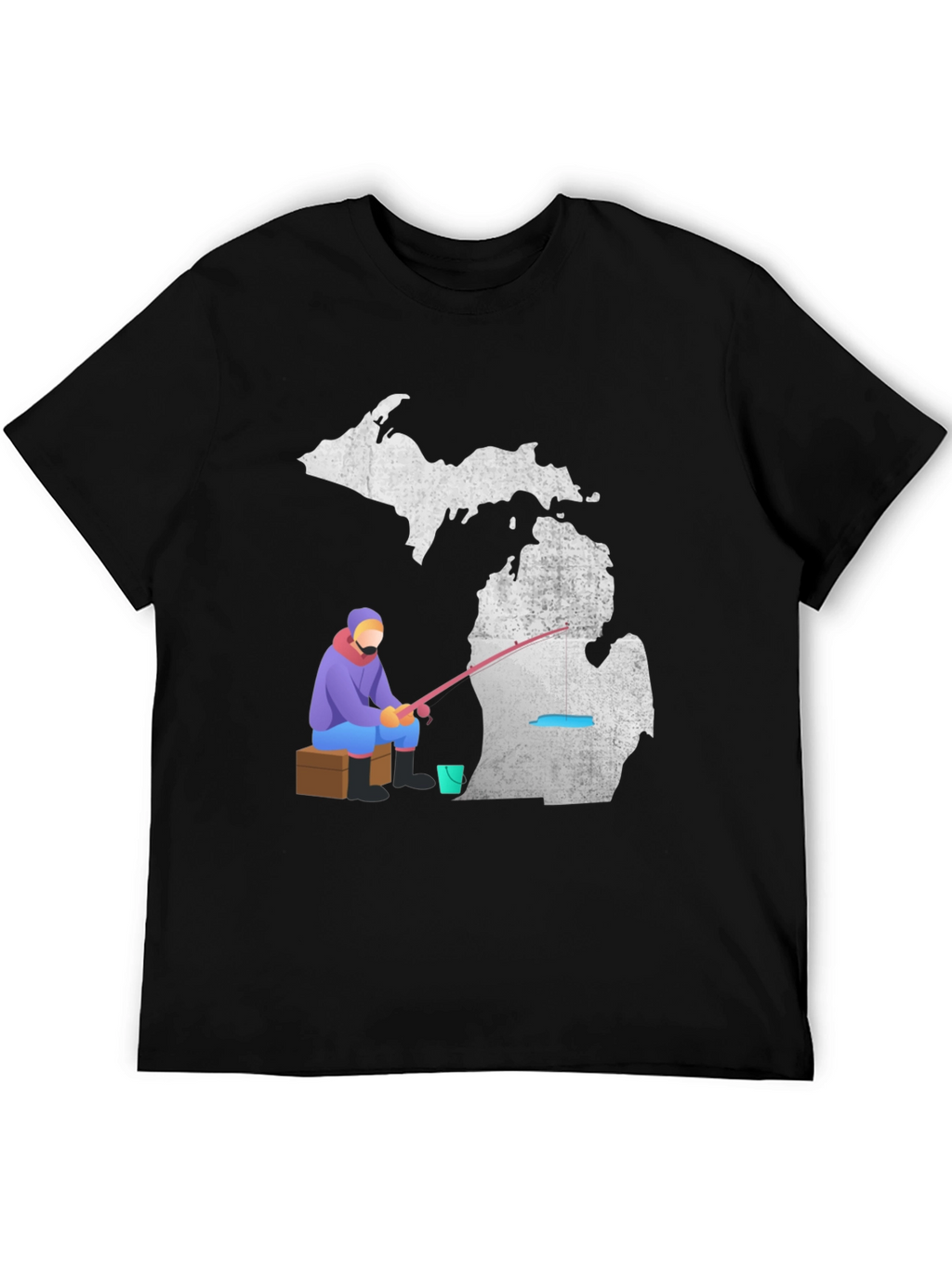 Michigan Fishing Graphic T-Shirt