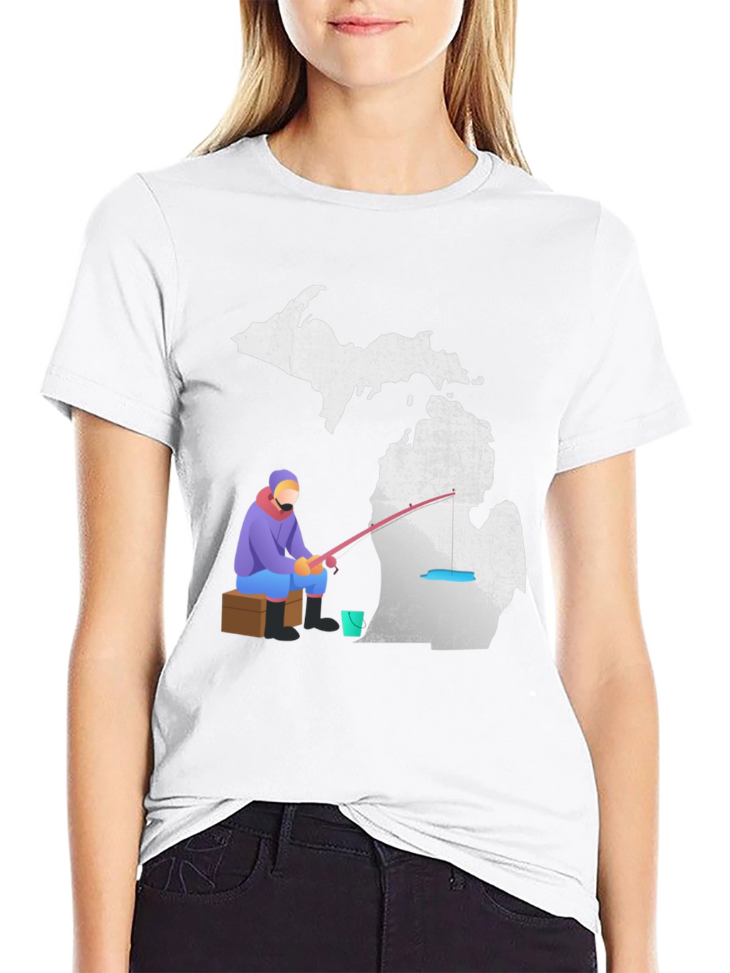 Michigan Fishing Graphic T-Shirt