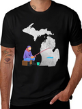 Michigan Fishing Graphic T-Shirt