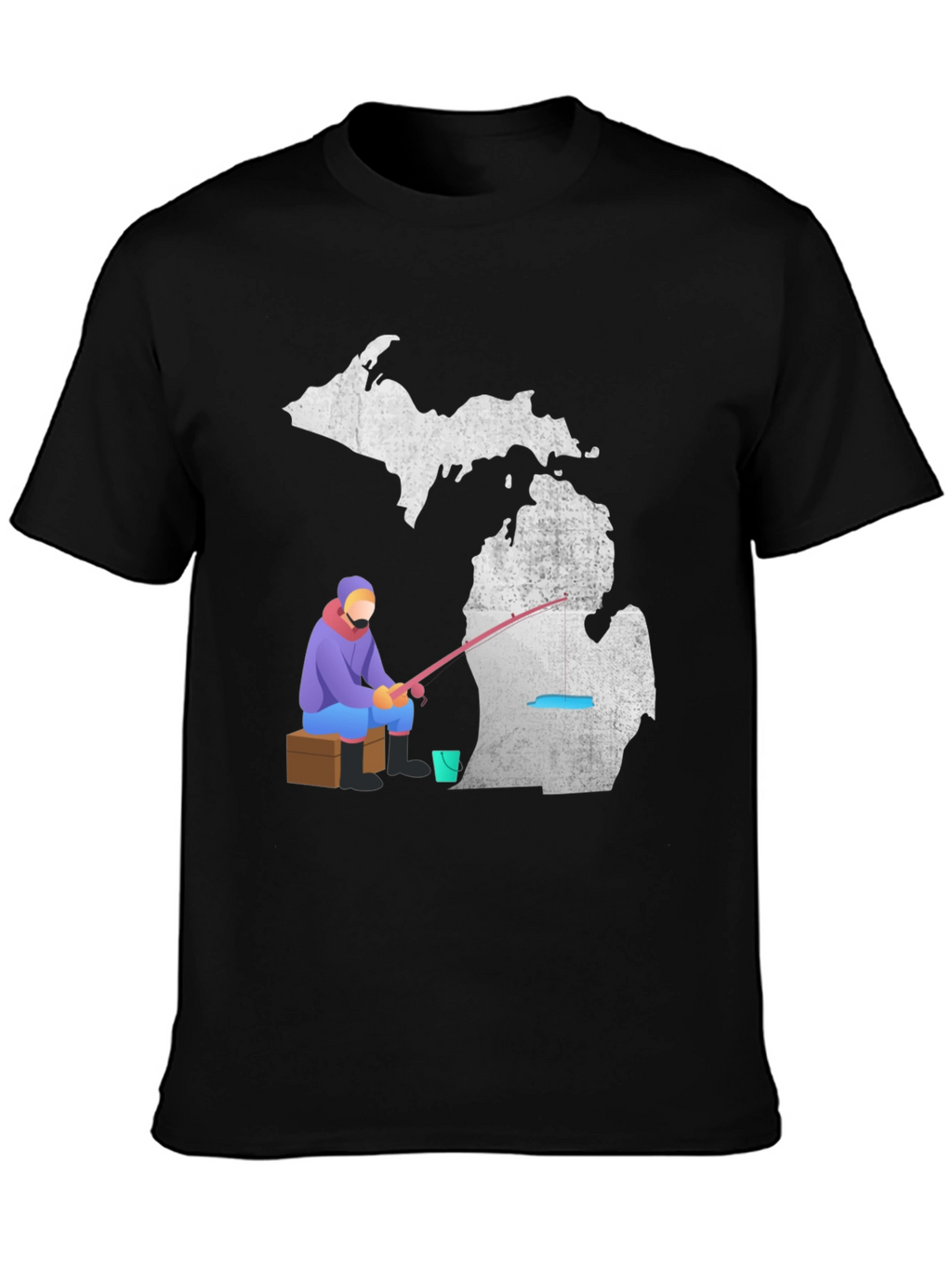 Michigan Fishing Graphic T-Shirt