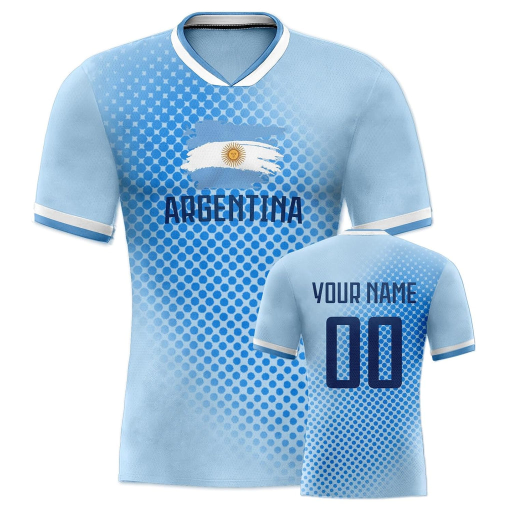 Custom Soccer Jersey Flag Uniform Shirt for Fans, Personalized Name & Numbers