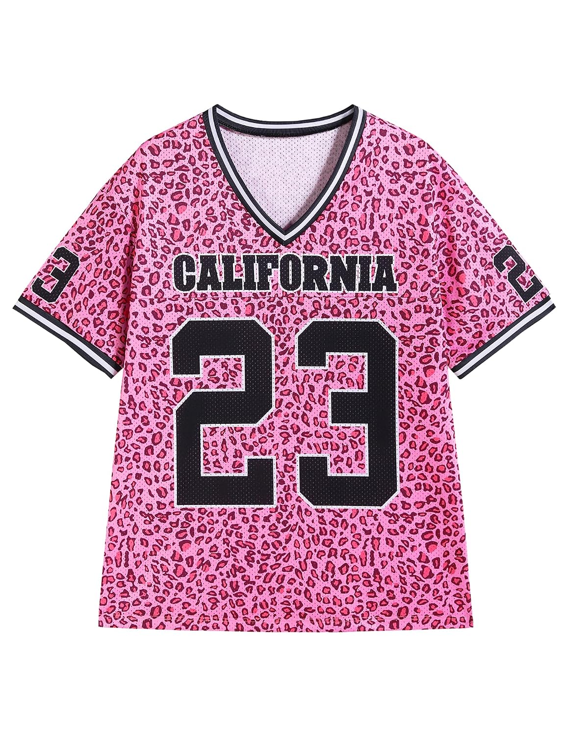 Unisex Short Sleeve Jersey Shirt Vintage Graphic Tee Y2K V Neck Number Print