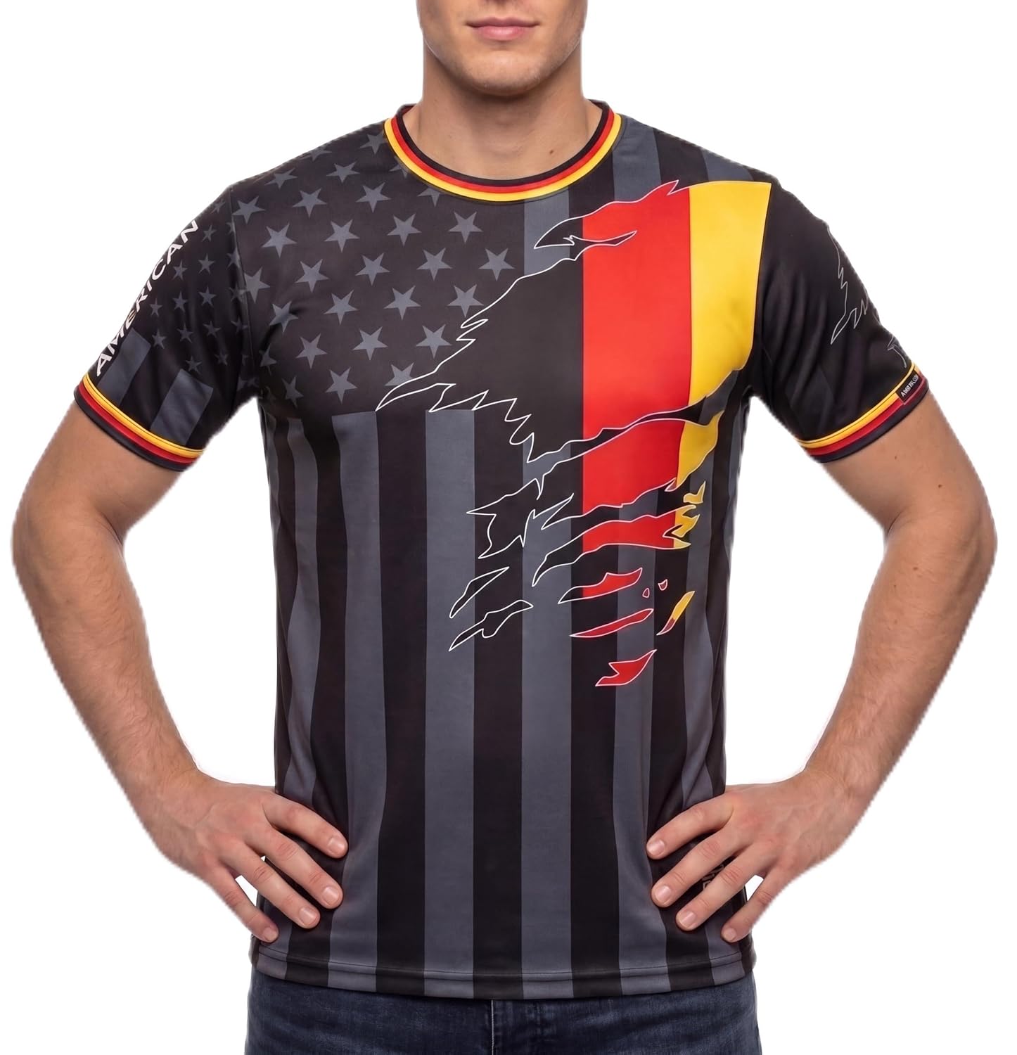 Ripped Dual Heritage Unisex Soccer Jersey – USA Flag Cotton Polyester Blend