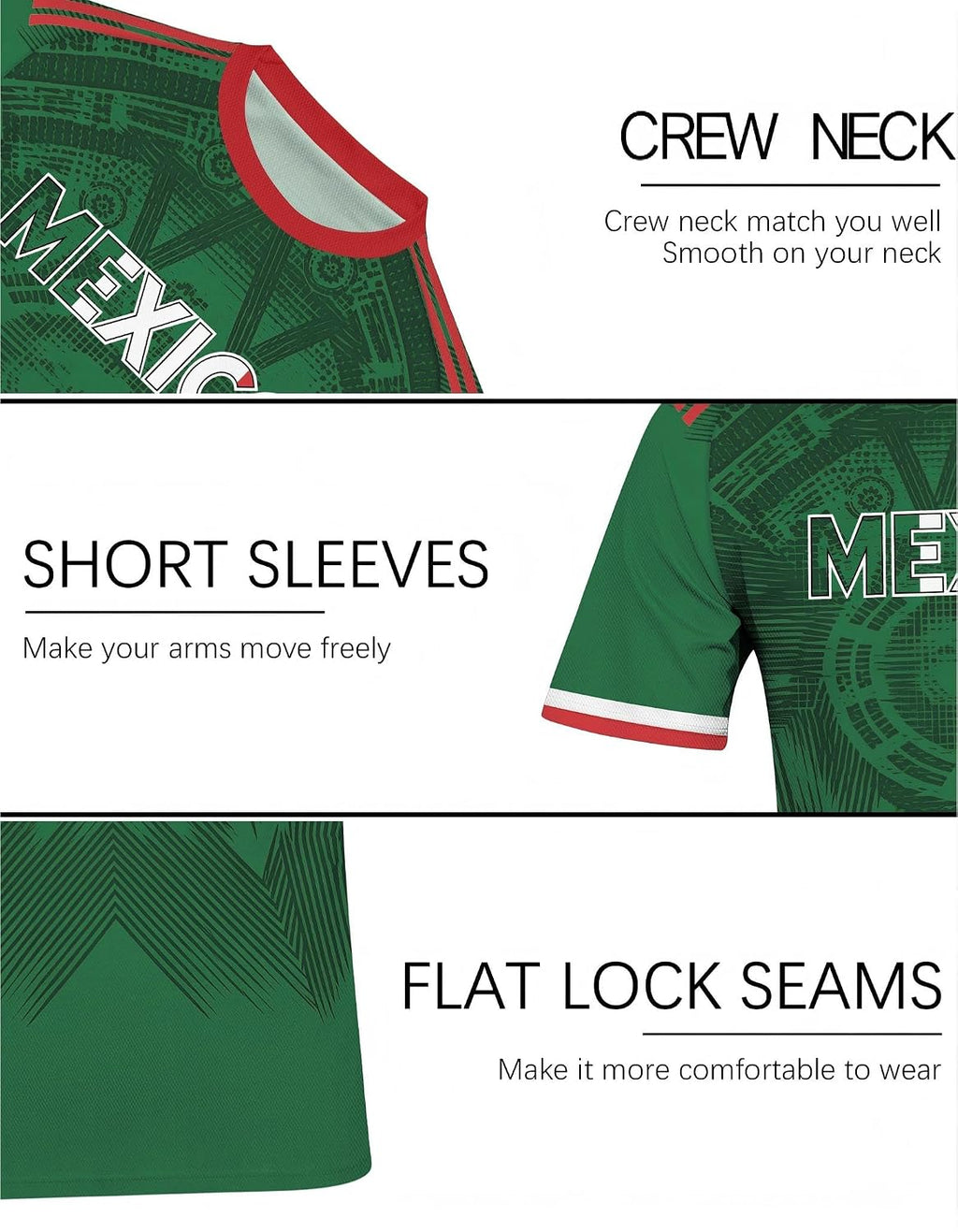 Men's Soccer Jersey - Soft Cloth Tee Top for Fans
