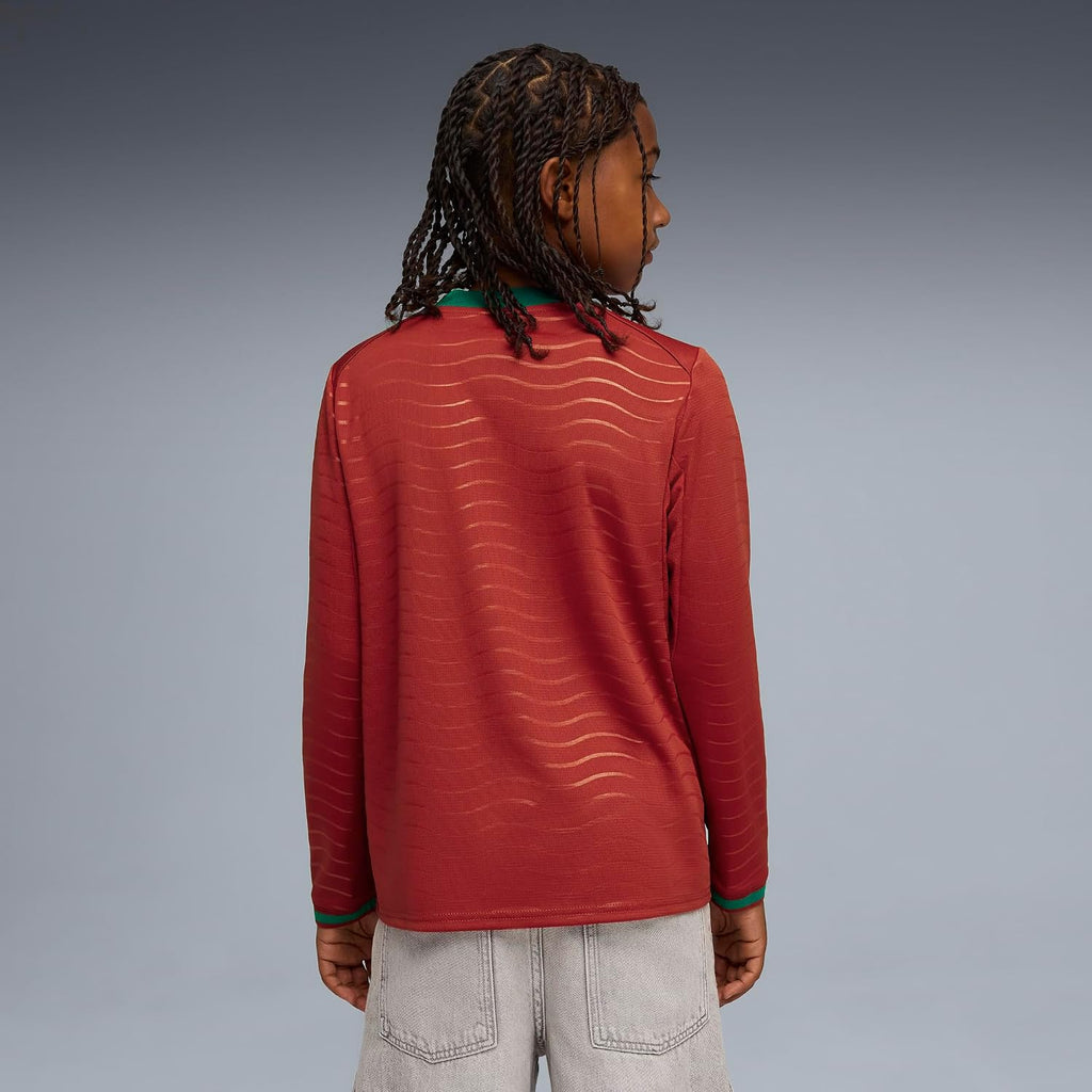 Junior Portugal Home Long Sleeve Soccer Jersey