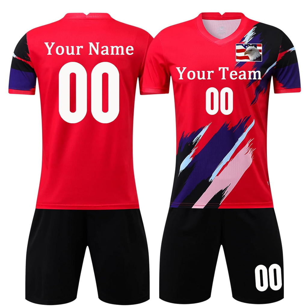 Custom Youth Soccer Jersey with Team Name, Number & Logo