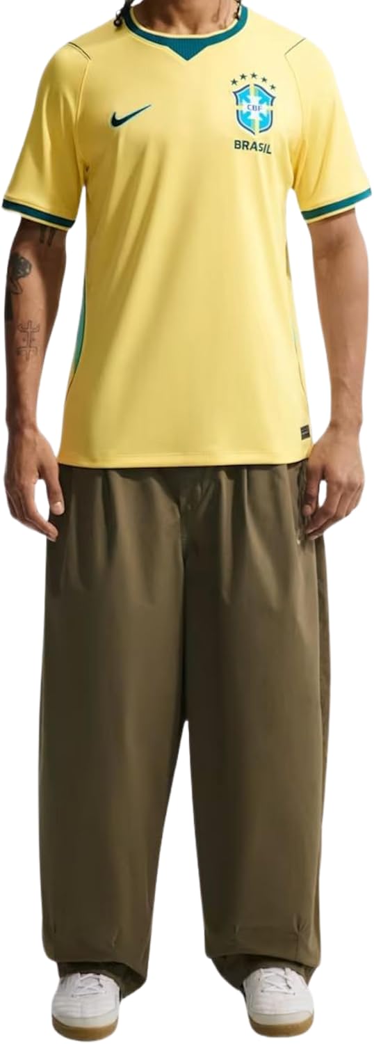 Men's Brazil 2026 Stadium Home Soccer Jersey - Dri-FIT Cloth