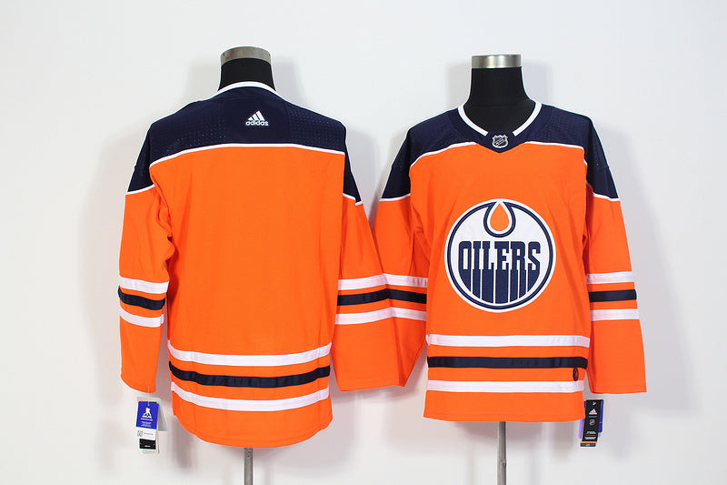 Men's Edmonton Oilers Orange Home Authentic Player Blank Jerseys