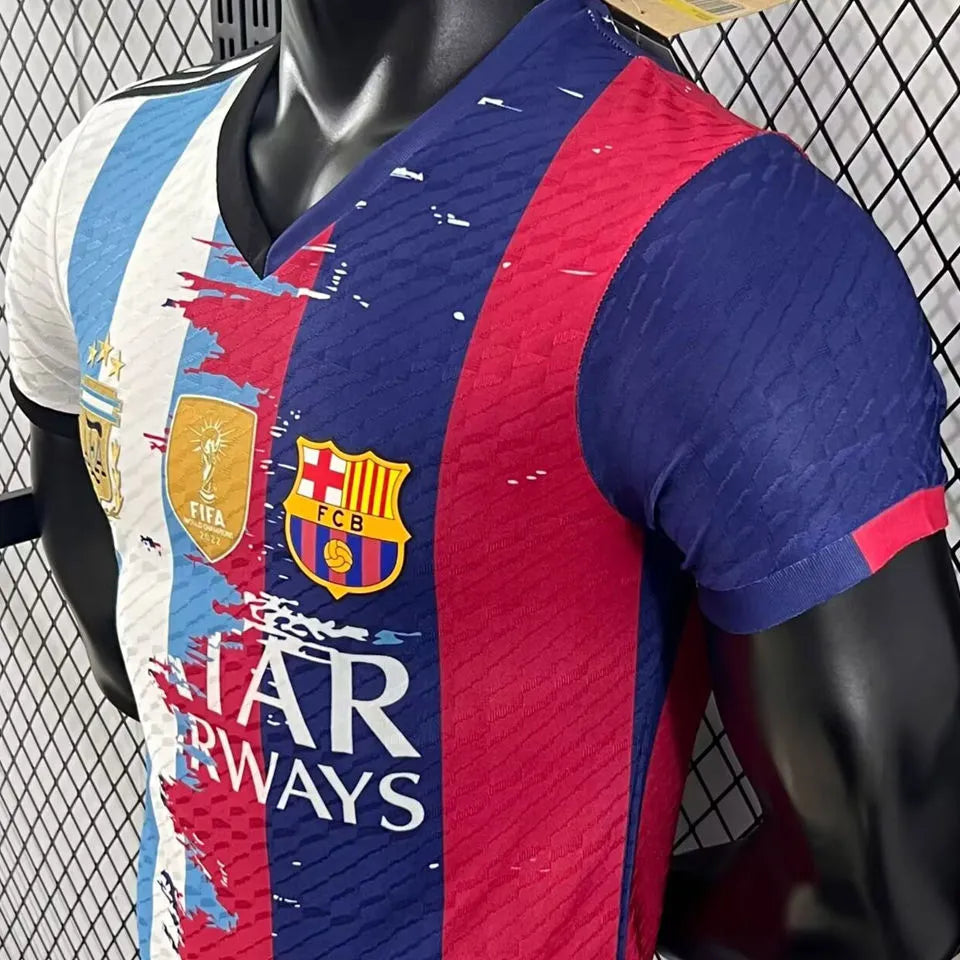MESSI #10 Argentina x BA Special Edition Player Version Soccer Jersey Detail 4