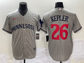 Men's Minnesota Twins Max Kepler #26 Gray Alternate Replica Player Jerseys