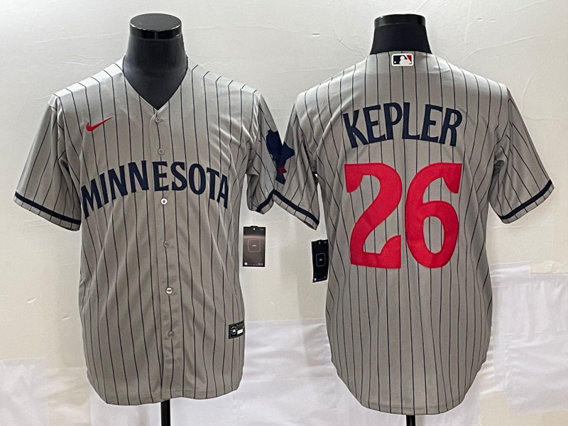 Men's Minnesota Twins Max Kepler #26 Gray Alternate Replica Player Jerseys