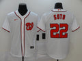 Men's Washington Nationals Juan Soto #22 White Replica Baseball Jerseys