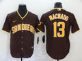 Men's San Diego Padres #13 Manny Machado Brown Stitched Jerseys