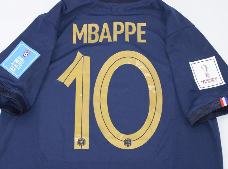 2022/23 France Home Player Version Soccer Jersey Detail 4