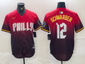 Men's Philadelphia Phillies Kyle Schwarber #12 Red 2024 City Connect Limited Player Jerseys