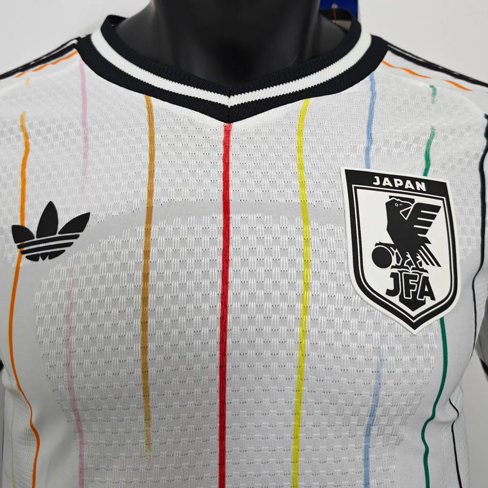 2026/27 Japan Away White Player Version Long Sleeve Jersey Detail 4