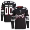 Men's New Jerseys Devils Black Custom Team Player Jerseys