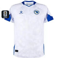 2026/27 Bosnia-Herzegovina Away White Fans Soccer Jersey 波黑 (Have Right Patch 有右臂章 黑底白字） Front