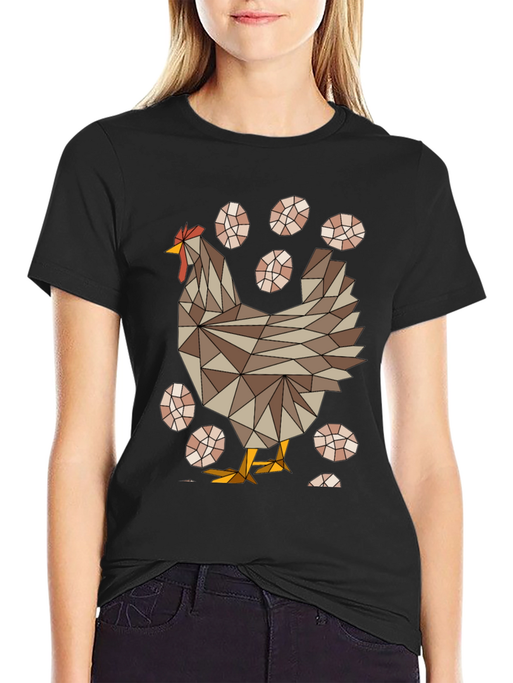 Geometric Chicken T-Shirt