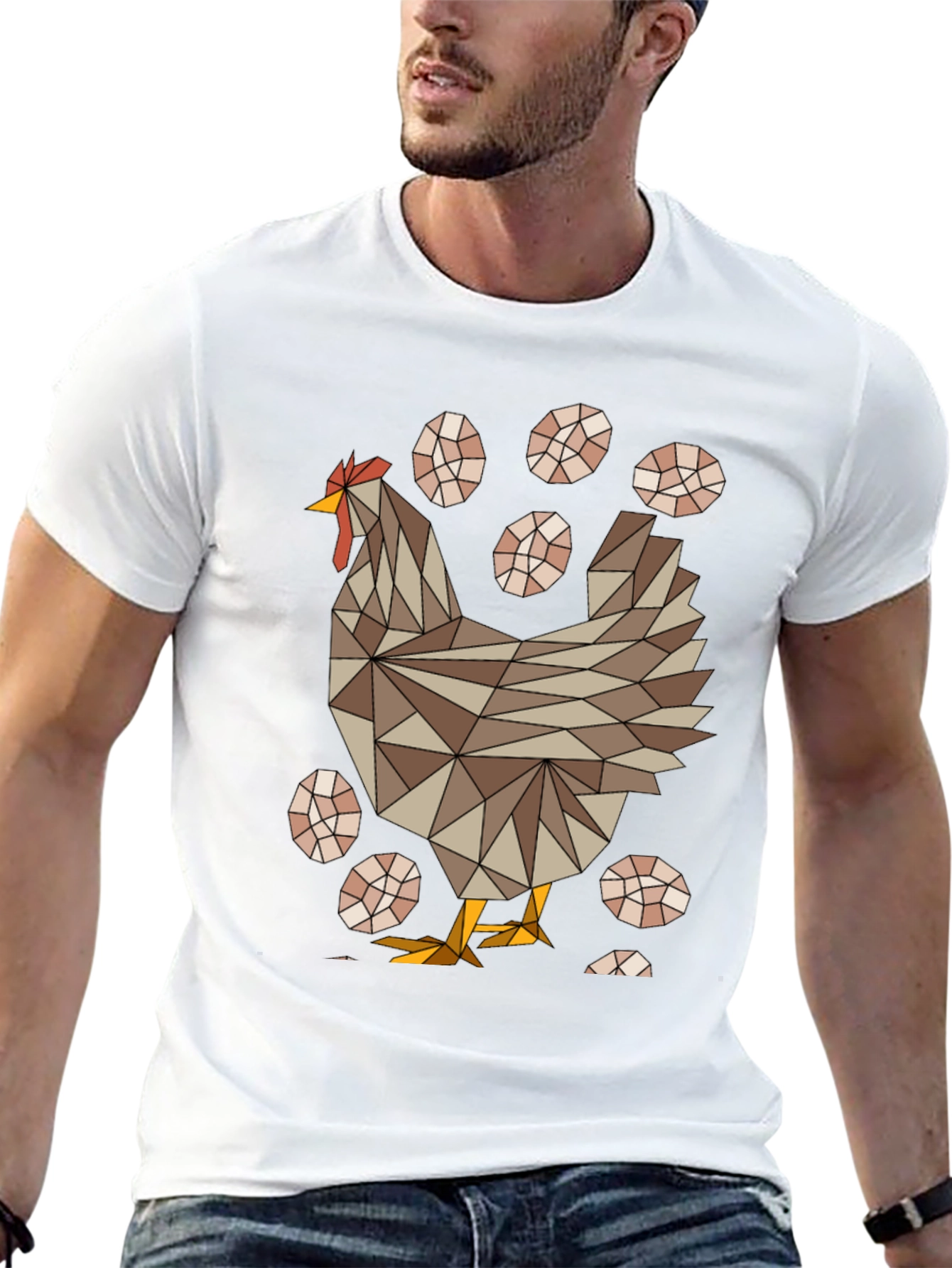 Geometric Chicken T-Shirt