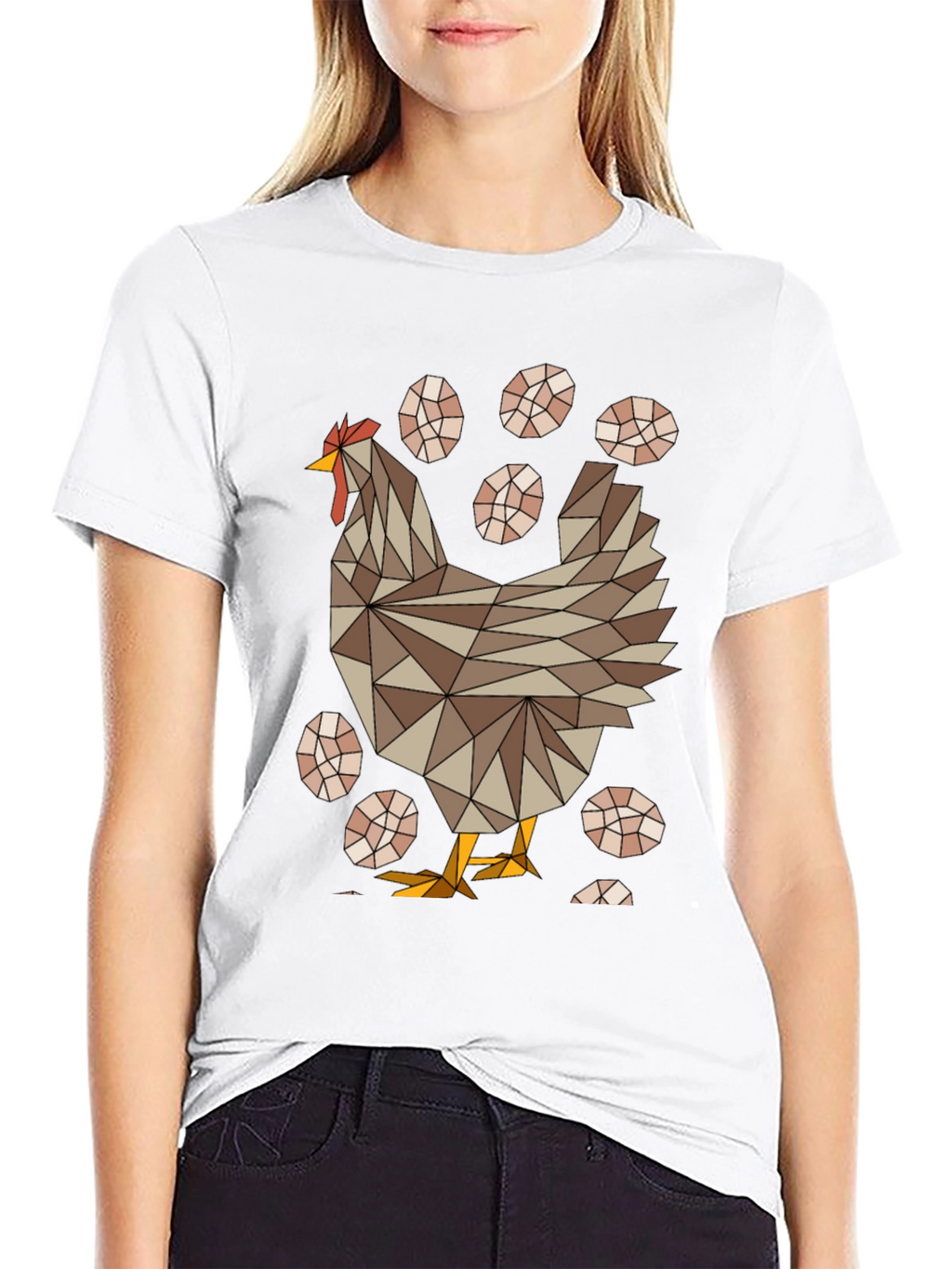 Geometric Chicken T-Shirt
