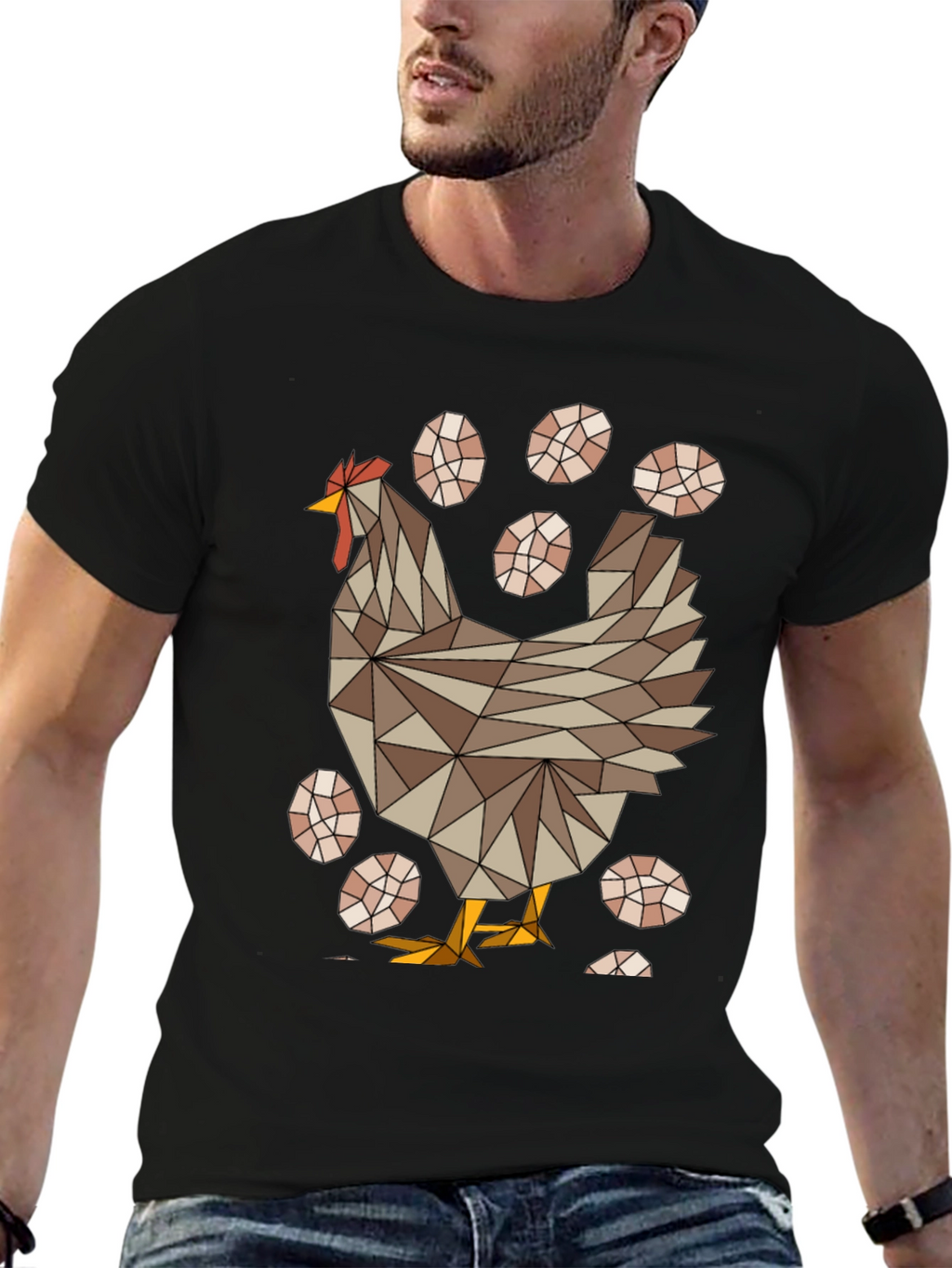 Geometric Chicken T-Shirt